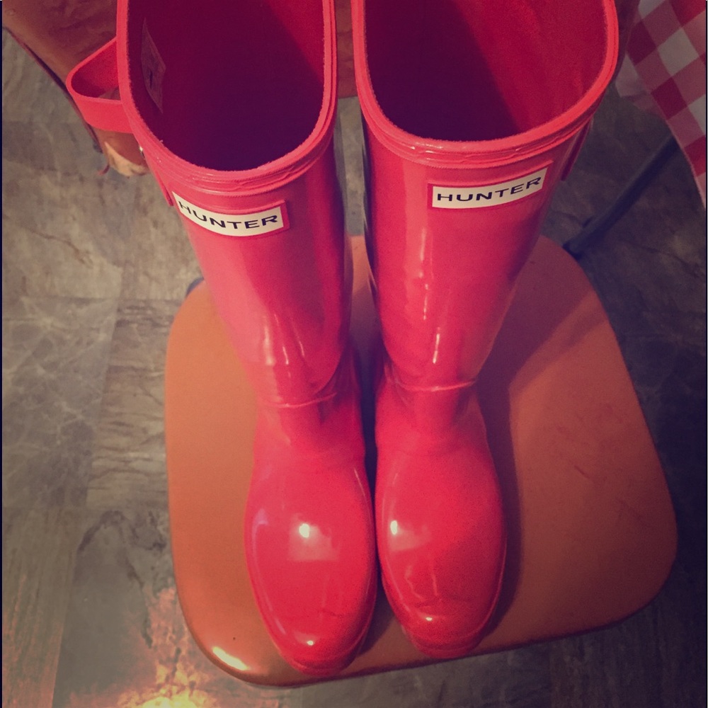 NEW WITHOUT TAGS PINK ORIGINAL HUNTER RAIN BOOTS